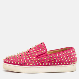 Christian Louboutin: Розовые мокасины 
