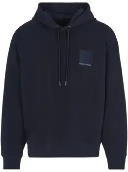 Armani Exchange: Синяя толстовка 