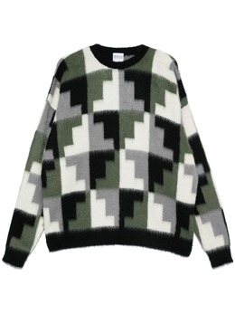 Marcelo Burlon County of Milan: Зелёный свитер 