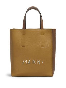 Marni: Коричневая сумка-шоппер  Museo