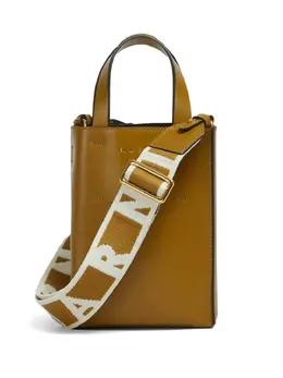 Marni: Коричневая сумка-шоппер  Museo