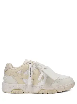 OFF-WHITE: Бежевые кеды  Out of Office
