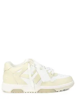 OFF-WHITE: Бежевые кеды  Out of Office