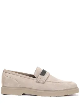 BRUNELLO CUCINELLI: Серые лоферы 