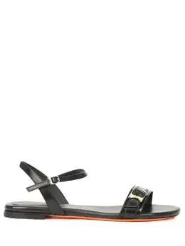 SANTONI: Чёрные сандалии 