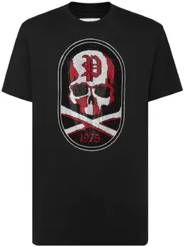Philipp Plein: Хлопковая футболка  Skull