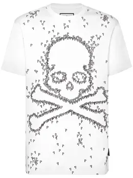 Philipp Plein: Хлопковая футболка  Skull