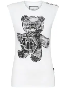 Philipp Plein: Майка  Crystal со стразами