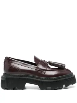 Santoni: Красные лоферы 