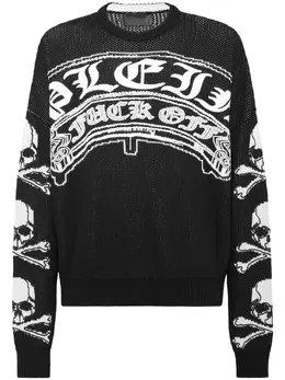 Philipp Plein: Чёрный свитер  Gothic Plein