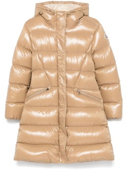 Moncler: Бежевое пальто 