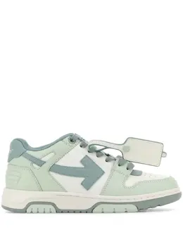 Off-White: Зелёные кроссовки  Out of Office