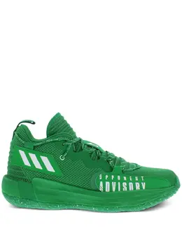 adidas: Зелёные кроссовки  Dame 7