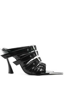 Mugler: Чёрные сандалии 