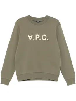 A.P.C.: Свитшот цвета хаки 