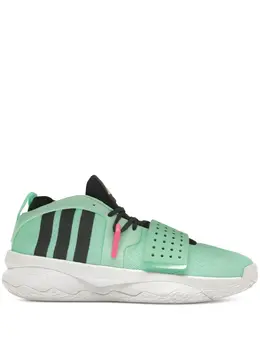 adidas: Зелёные кроссовки  Dame