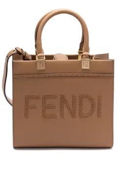 FENDI: Коричневая сумка-шоппер  Sunshine