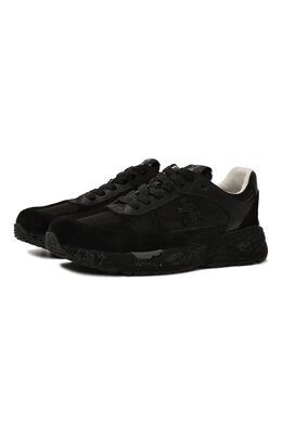 Premiata: Чёрные кроссовки  Mased