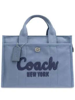 Coach: Голубая сумка-шоппер 