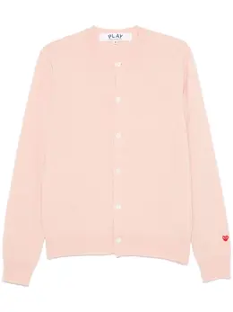 Comme Des Garçons Play: Красный кардиган  Heart