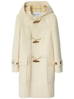 Burberry: Пальто с капюшоном 
