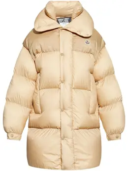 Moncler: Бежевая куртка 