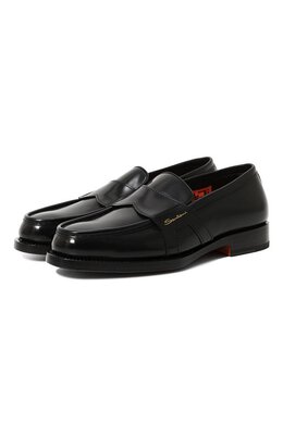 Santoni: Чёрные туфли 