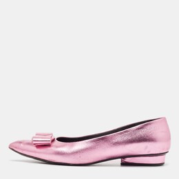 Salvatore Ferragamo: Розовые балетки  Viva Bow