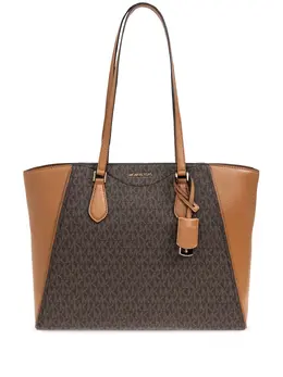 Michael Michael Kors: Коричневая сумка-шоппер 