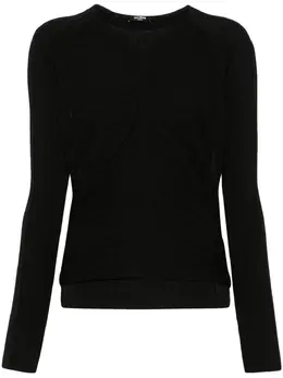 Balmain: Чёрная блуза 
