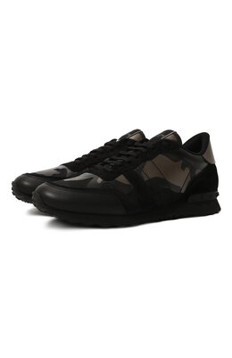 Valentino: Чёрные кроссовки  Rockrunner