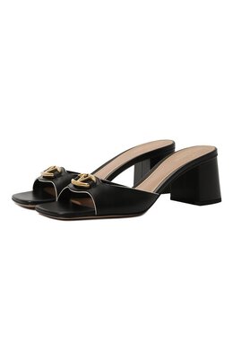 Valentino: Чёрные сабо  VLogo