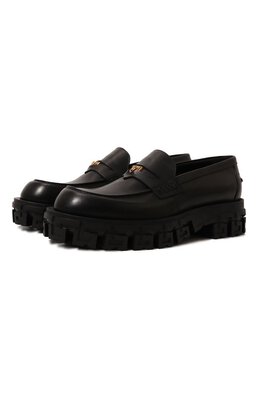 Versace: Чёрные туфли  Greca