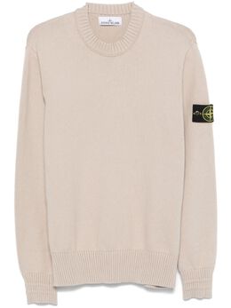 Stone Island: Бежевый свитер  Compass