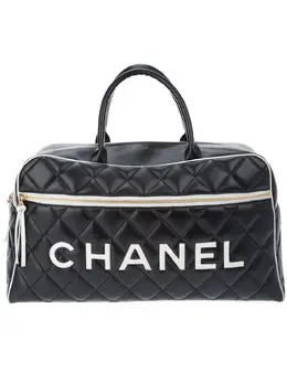 CHANEL Pre-Owned: Чёрная сумка-шоппер 