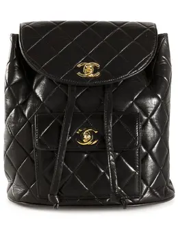 CHANEL Pre-Owned: Чёрный рюкзак 