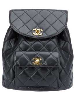 CHANEL Pre-Owned: Чёрный рюкзак 