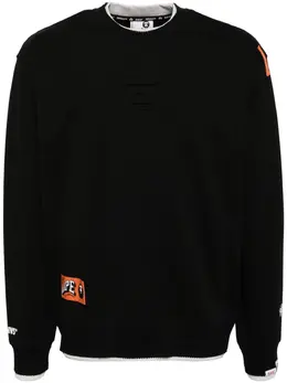 AAPE BY *A BATHING APE®: Чёрный свитшот 