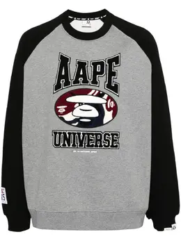 AAPE BY *A BATHING APE®: Чёрный свитшот 
