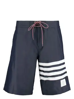 Thom Browne: Синие шорты  4-Bar