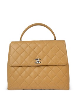 CHANEL Pre-Owned: Бежевая сумка-шоппер 