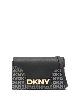 DKNY: Чёрная сумка через плечо 