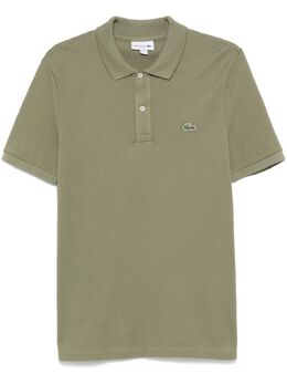 Lacoste: Поло цвета хаки 