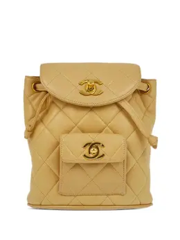 CHANEL Pre-Owned: Бежевый рюкзак 