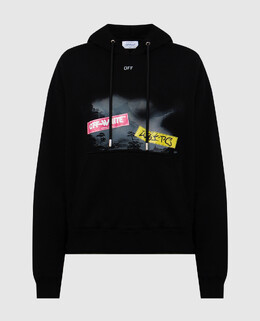 Off-White: Чорні толстовки 
