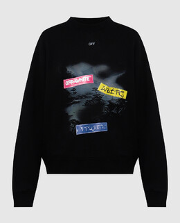 Off-White: Чорні світшоти 