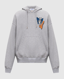Off-White: Сірі толстовки 