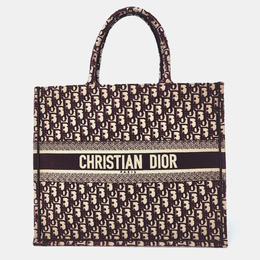 Dior: Бордовая сумка-шоппер 