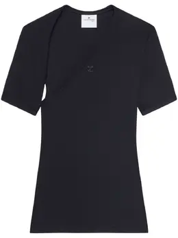 Courrèges: Чёрная футболка 