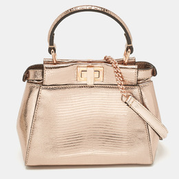 Fendi: Розовая сумка на руку  Peekaboo